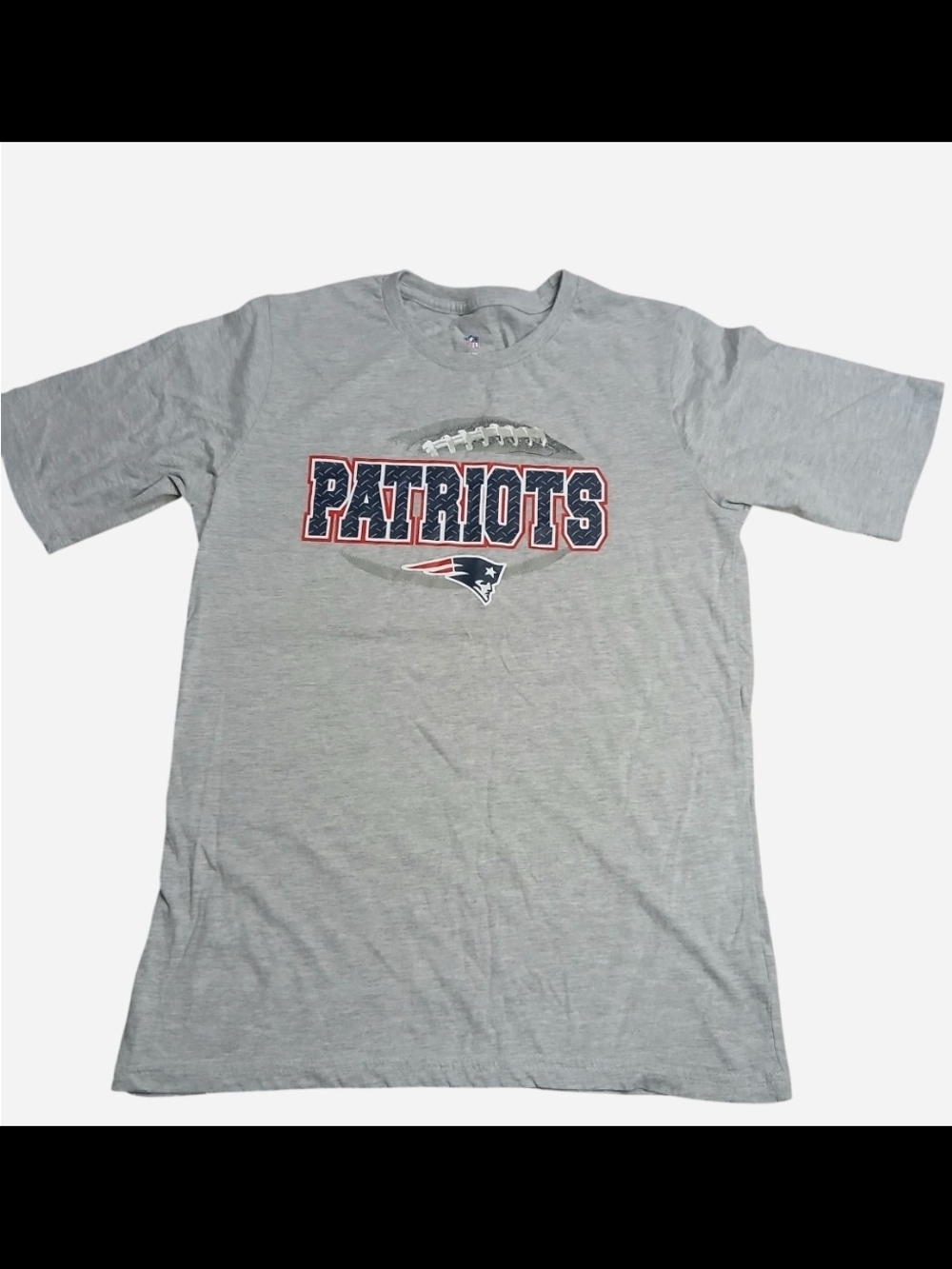 New England Patriots Youth XL 18/20 Gray Heather Prime Time T-Shirt NFL Football